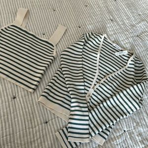 NWT MADEWELL cardigan and tank set size S
